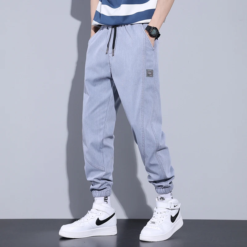 

Korean Fashion Jogger Pant Men Pants Harajuku Cargo Jeans Casual Harem Denim Hip Hop Sweatpants Male Spring Summer Trousers