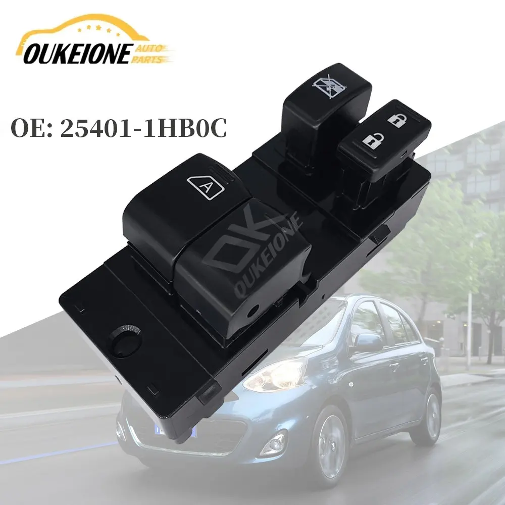 

Master Power Window Switch for Nissan Micra 2010-2016 Left Driver Glass Lifter Control Car Accessories 25401-1HB0C 254011HB0C