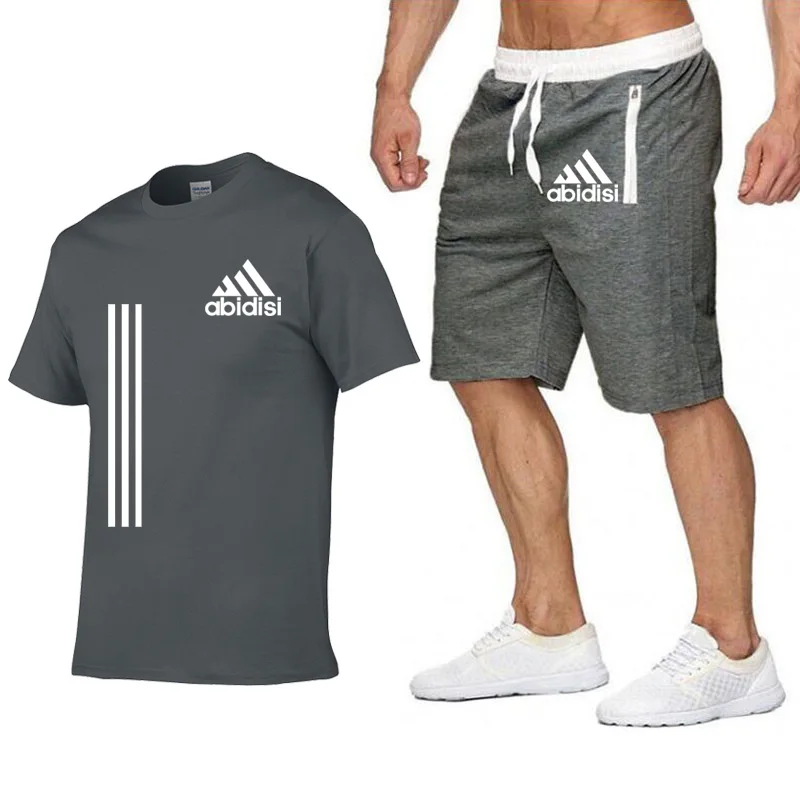 

New 2022 Summer Casual Shorts+T-shirt Set Harajuku Streetwear T shirt Sport Sweatpants Men's Sets Tops Tees