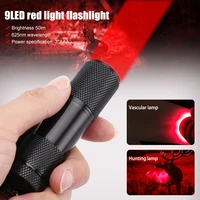 mini tactical 9led red flashlight handle toch 625nm red beam light hunting lamp infrared blood vessel light
