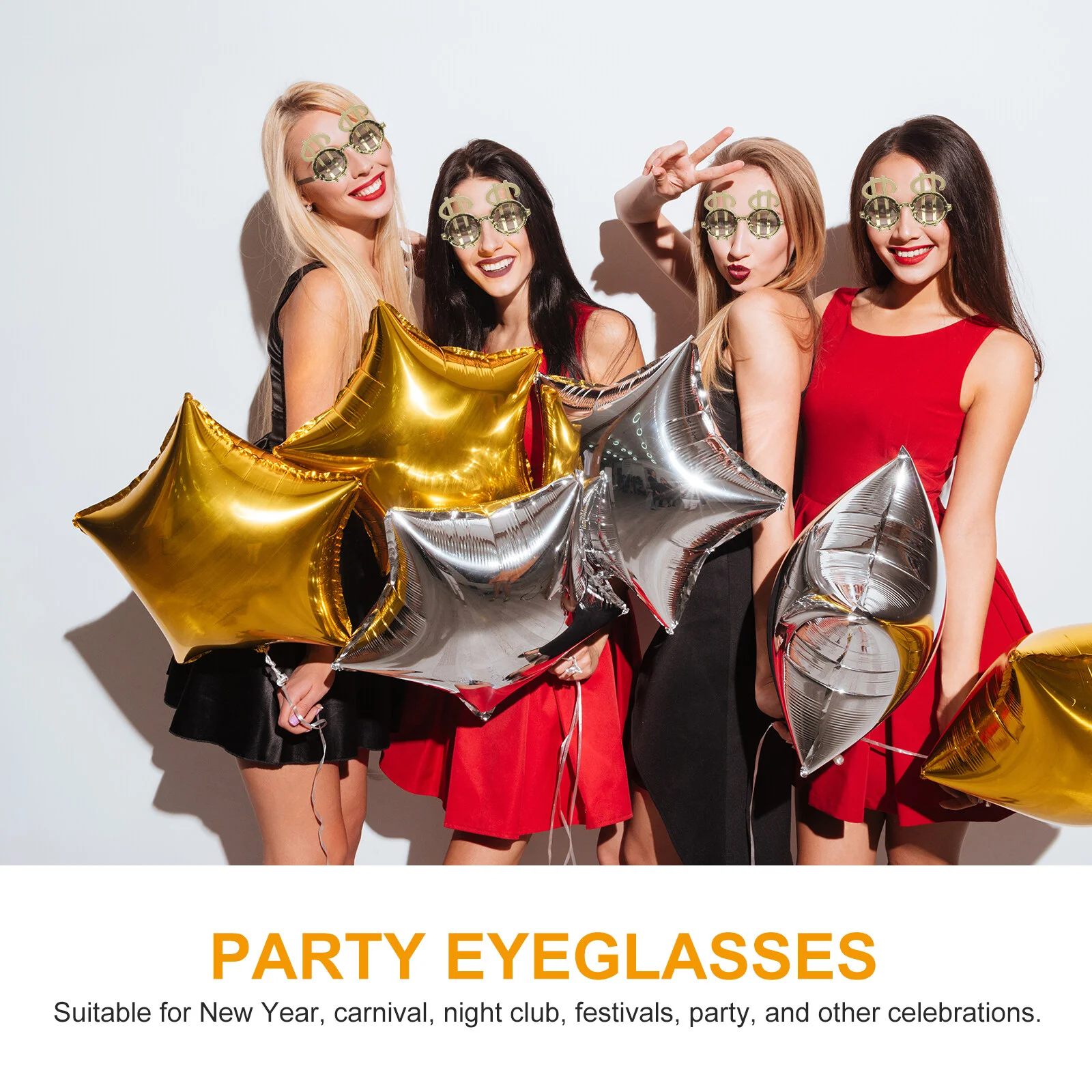 

3Pcs Sign Sunglasses Funny Novelty Party Glasses Photo Booth Eyewear Prop for Christmas Holiday Carnival Birthday Costume Party