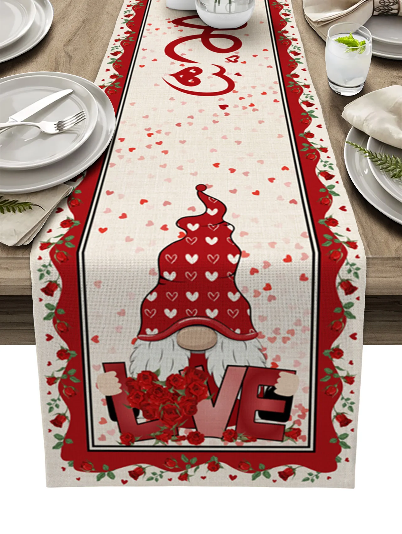 

Современная настольная дорожка в виде розы на День святого Валентина, украшение для стола, свадебная фотообложка