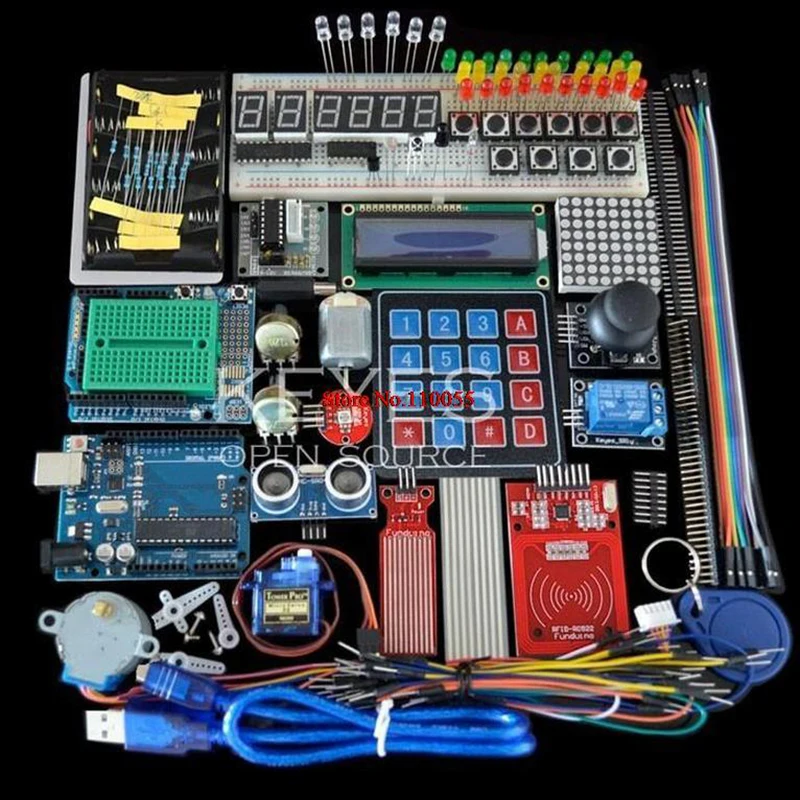 Стартовый-комплект-для-arduino-uno-r3-макетная-плата-и-держатель-step-motor-servo-1602-lcd-Джампер-wire-uno-r3