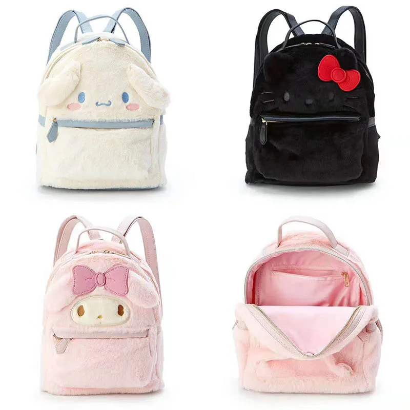 

Kawaii New Sanrio Cartoon Hellokittys Kuromi Plush Backpack Backpack for Going Out and Playing Little Cute Anime Girl Backpack