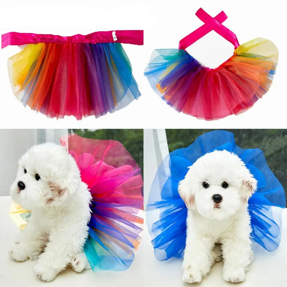 

Pet Colorful Tutu Skirt Cute Birthday Dresses Costume Pet Supplies For Large Medium Small Dogs Cats