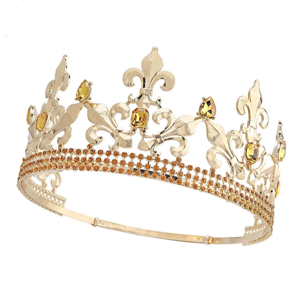 

Baroque Vintage Royal Crown For Men Big Gold Metal King Tiaras And Crowns Prom Party Pageant Diadema Costume Hair Accessories