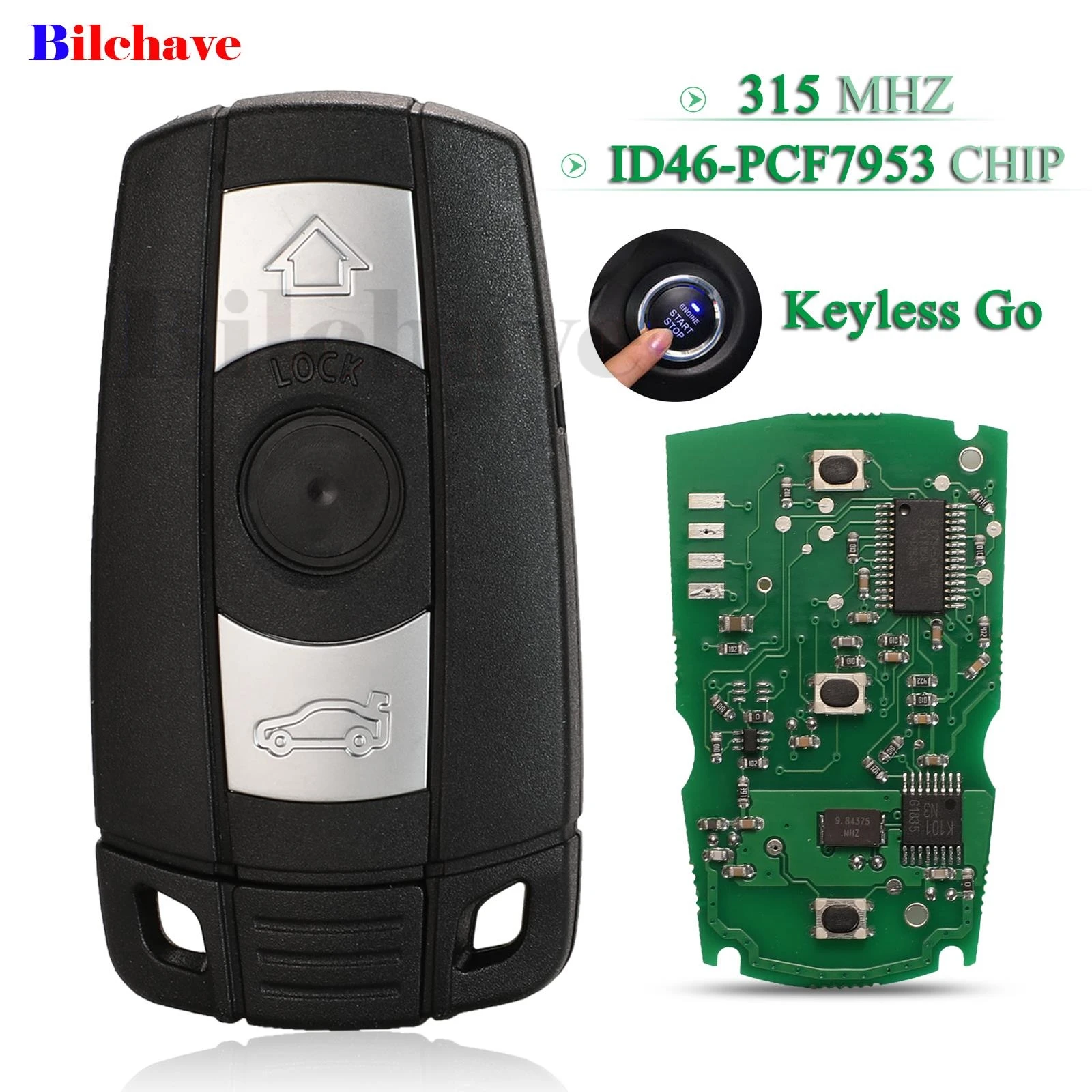 

Дистанционный Ключ Jingyuqin Keyless Go Для BMW CAS3 X5 X6 Z4 E70 3/5 Серии, 3-кнопочный Интеллектуальный Автомобильный Ключ