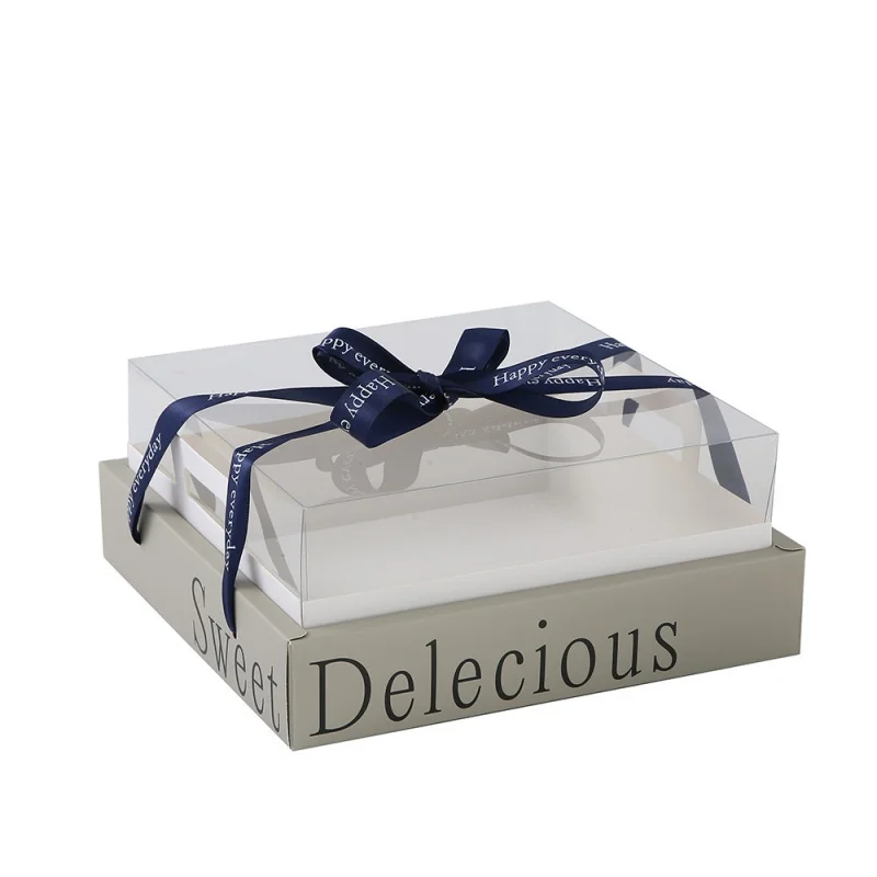 

10cs Transparent Dessert Candy Packing Bag Birthday Cake Portable Box