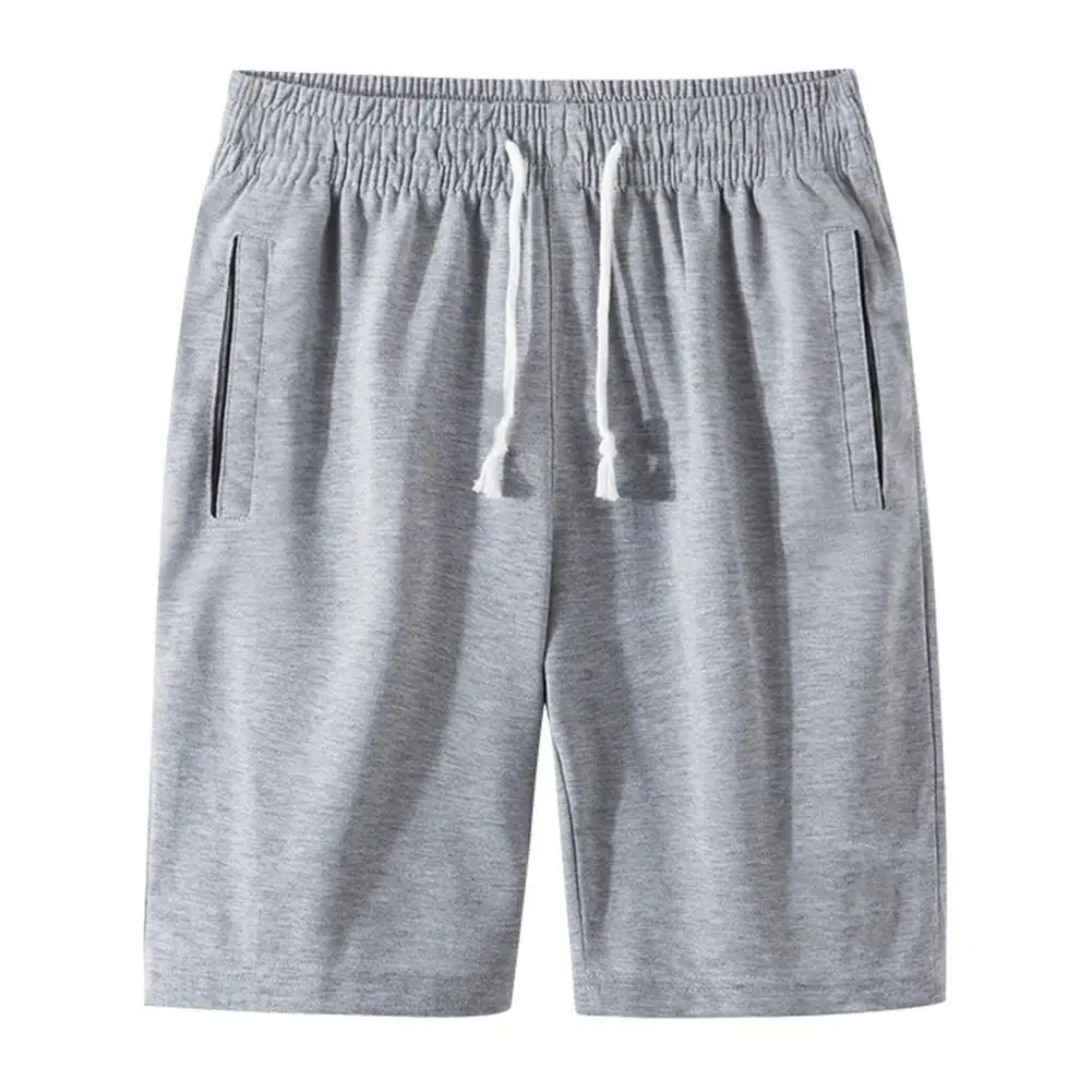 Men Plus Size Solid Color Drawstring Shorts Fitness Fifth Pants short
