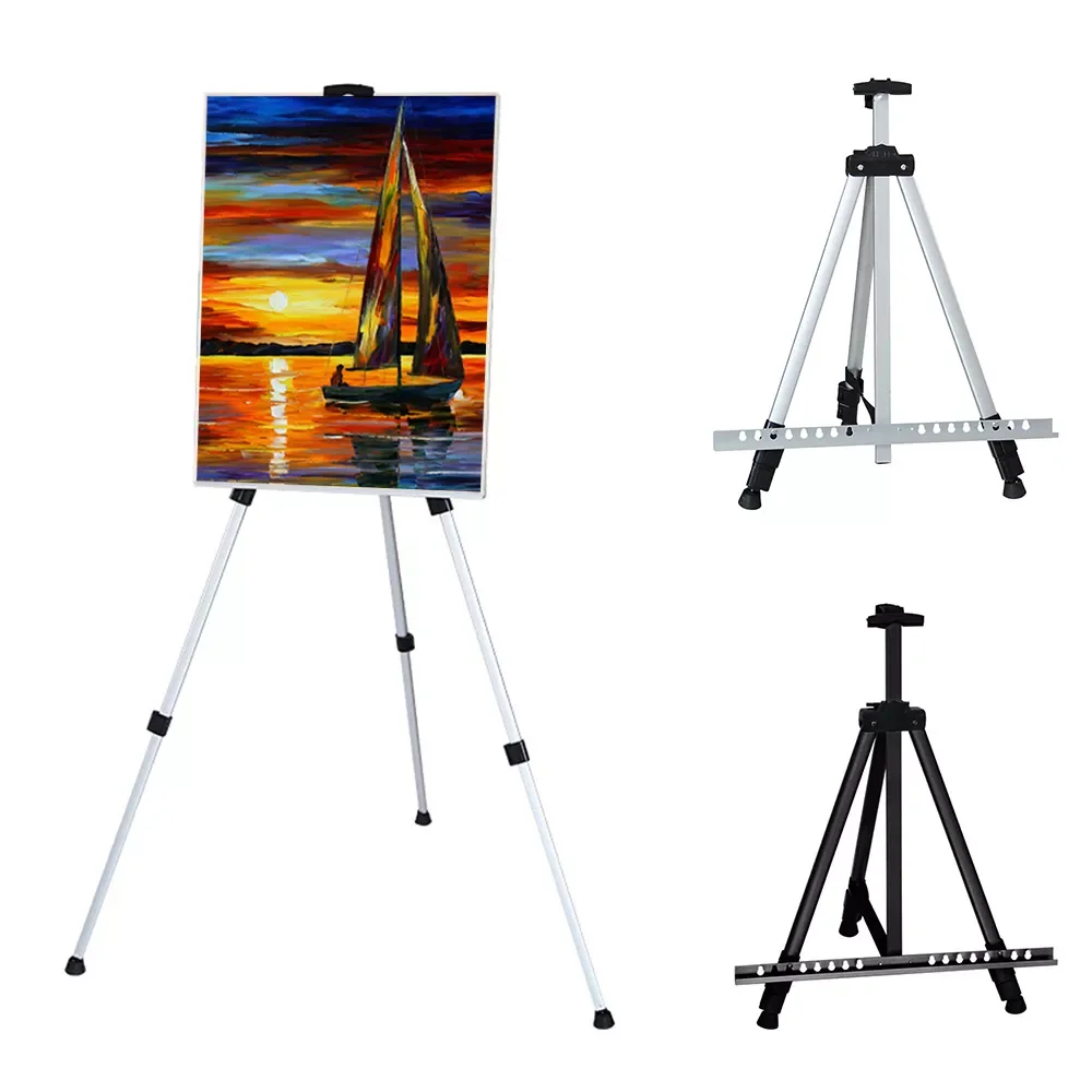 

63 inch Artist Easel Height Adjustable Aluminum Alloy Display Easel Sketch Painting Drawing Stand with Carrying Bag for Floor