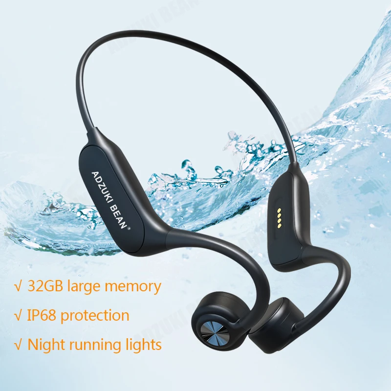 P8 سماعات توصيل العظام IPX8 IP68 مقاوم للماء المدمج في 32GB مشغل MP3 بلوتوث سماعة للسباحة الرياضة HiFi سماعات