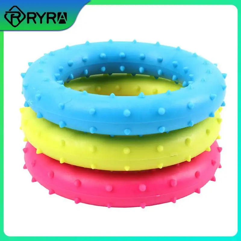 

2/4/5PCS Pink/blue/fruit Green Bite Ring Toy Grind Teeth Aggressive Chewing Training Ring Puller High Quality Floating