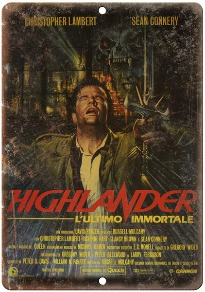 

Ретро Highlander кино жестяная вывеска искусство настенное украшение винтажные постеры для домашнего декора