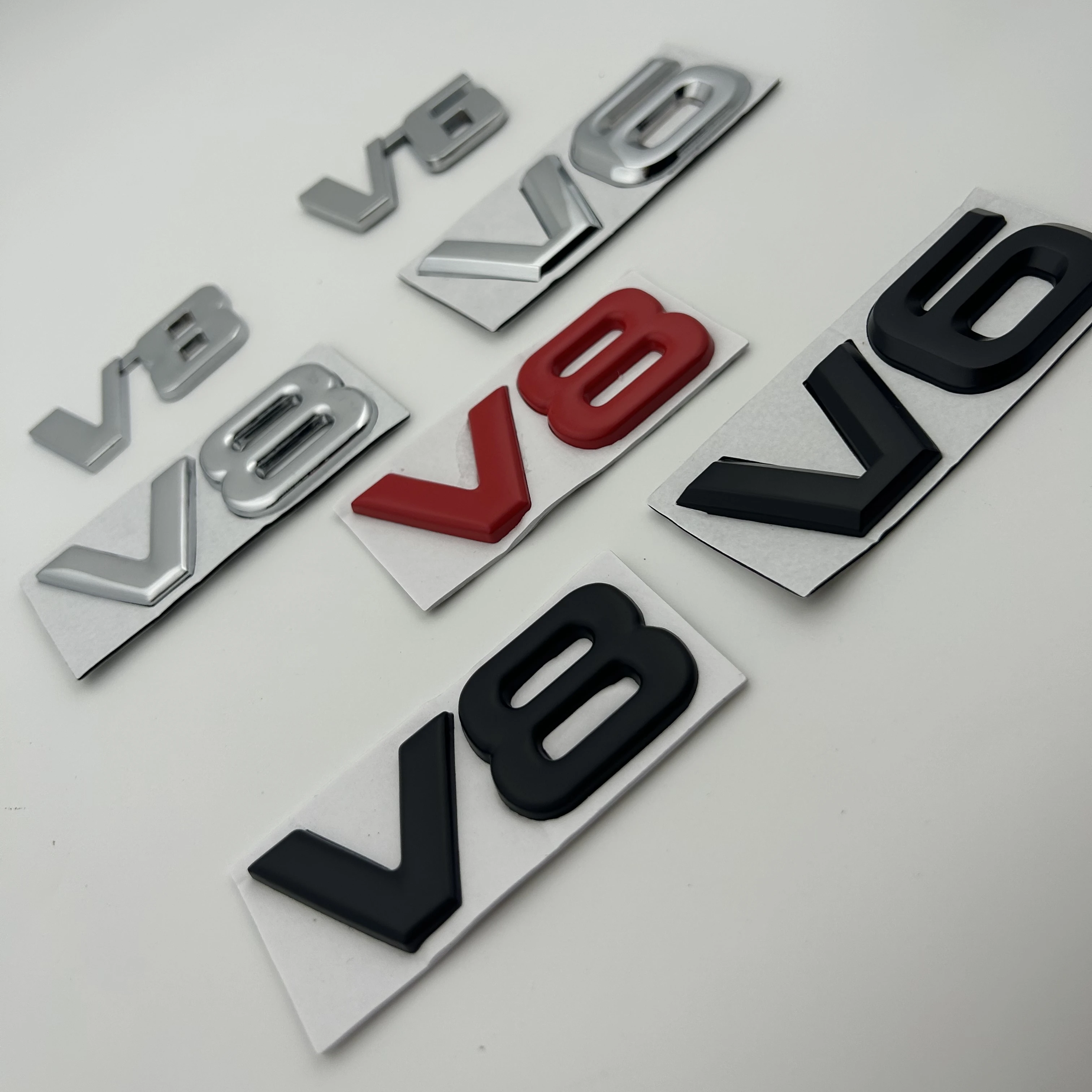 

1pcs Letter Number Emblem V6 V8 Car Styling Fender Side Rear Trunk Badge Logo Sticker for A-udi A4L A5 A6L A7 A8L TT RS7 SQ5