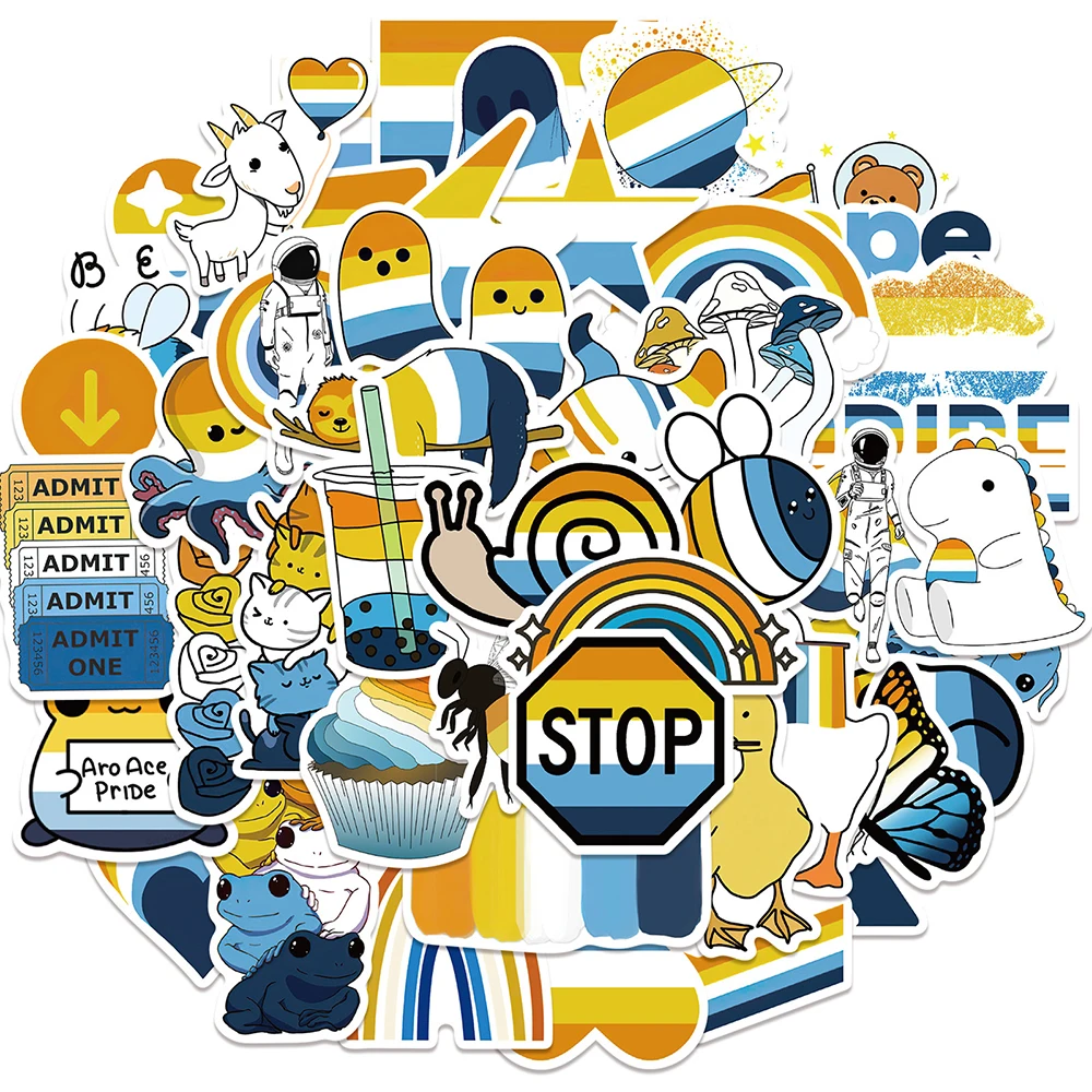 

10/30/50 шт. ЛГБТ Радуга Aroace Pride наклейки наклейка ноутбук багаж мотоцикл телефон скейтборд велосипед автомобиль крутая наклейка детская игруш...