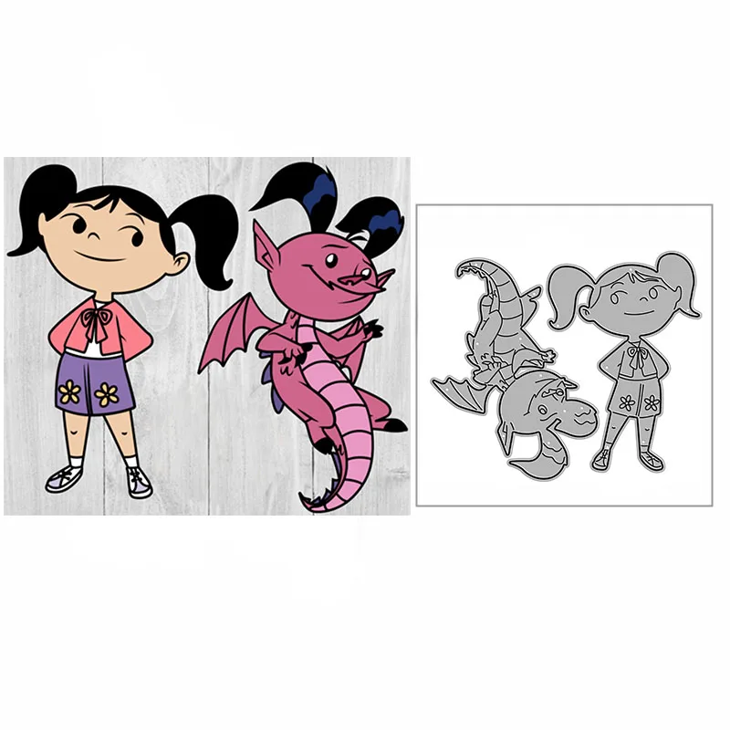 Новинка 2022 г. пресс-формы с изображением девушки из двух конского хвоста дракона