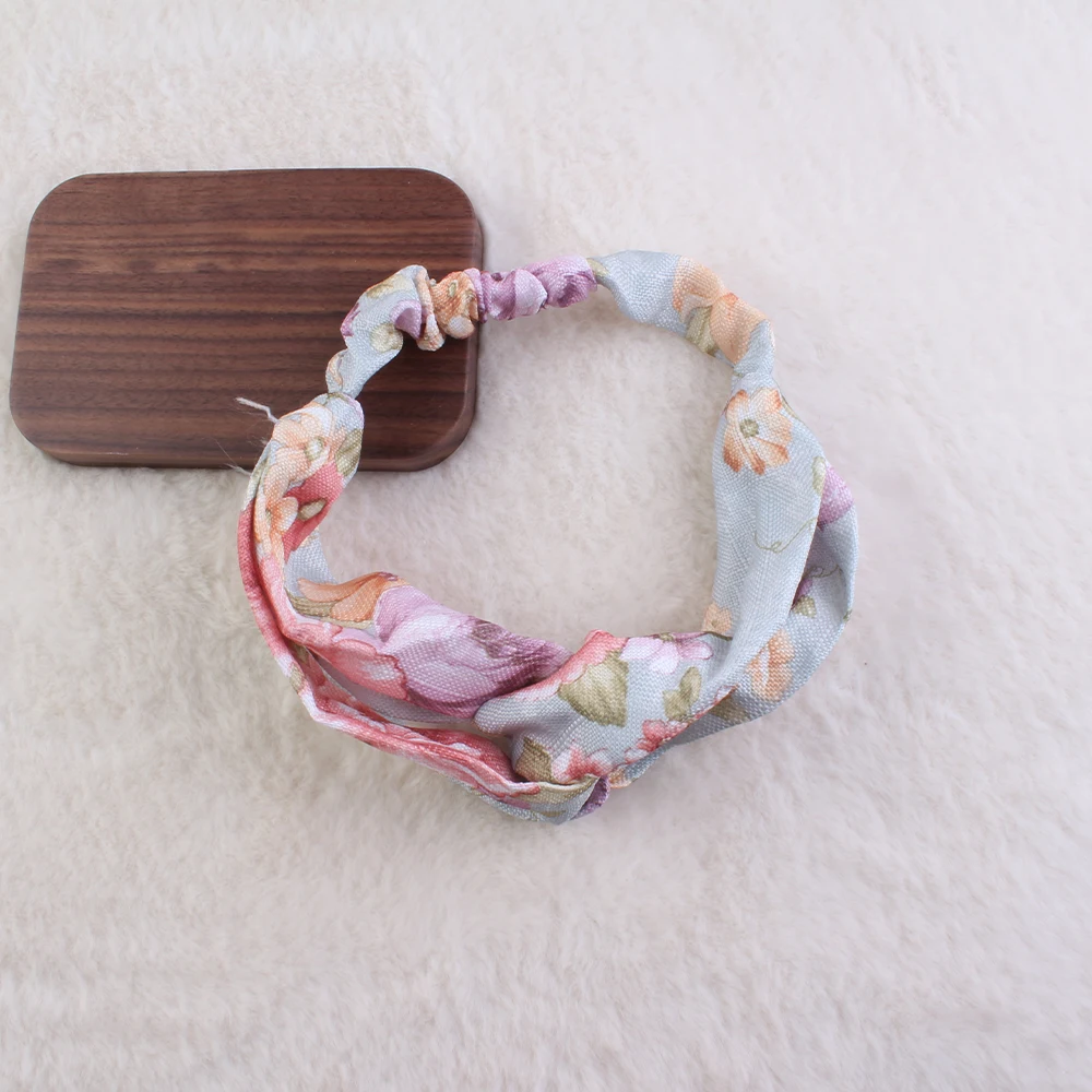 Женская повязка на голову с цветочным принтом 1 шт.