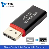 yigetohde displayport to hdmi compatible converter 4k2k 30hz video audio connector dp2hdmi adapter female to male for hdtv pc