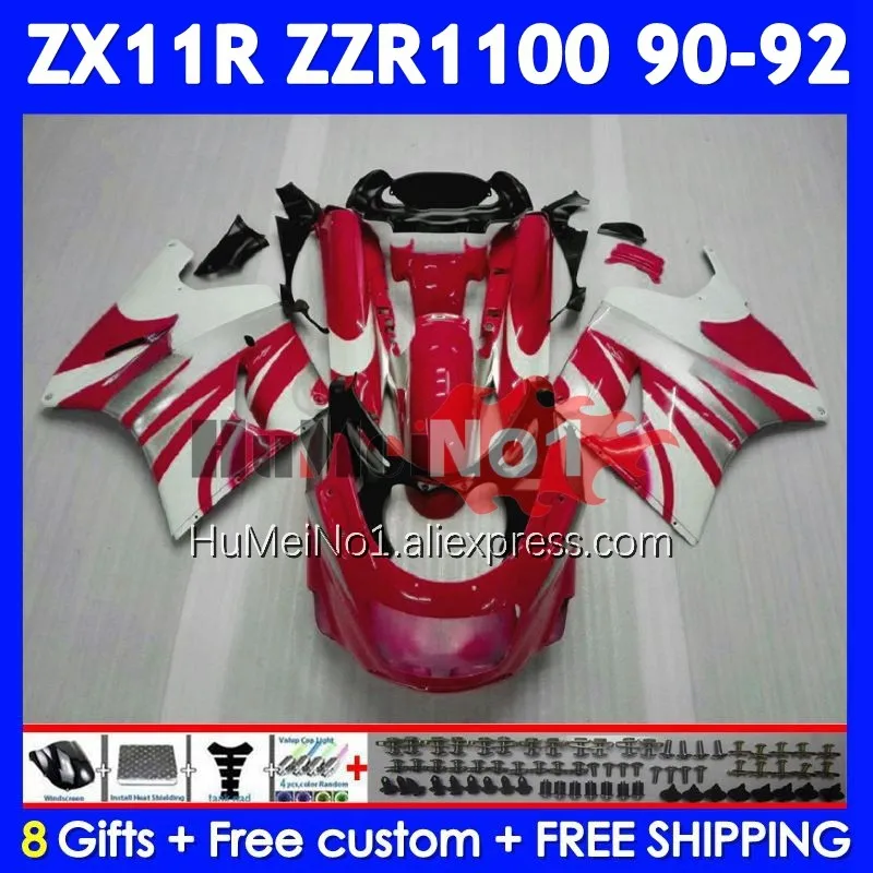 Фитиль для KAWASAKI NINJA ZX11 ZZR 1100 фитиль 1990 № 18 ZZR1100 ZX 11R Красный Белый 11 R ZX11R 90 91 92 1991 1992