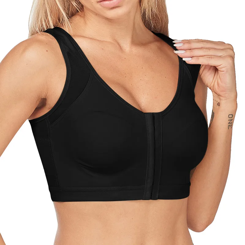 Wireless Coverage Yoga Gym Women's Bra Girls Tops Full Coverage Front Closure Bustier Bras Posture Corrector Bralette Brassiere