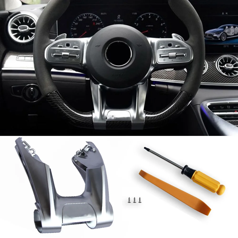 Фото Нижняя крышка рулевого колеса для Mercedes Benz подходит для AMG 2019 + sport Class A W177 класс B W205 W247 класс C E CLA GLB W213 №2