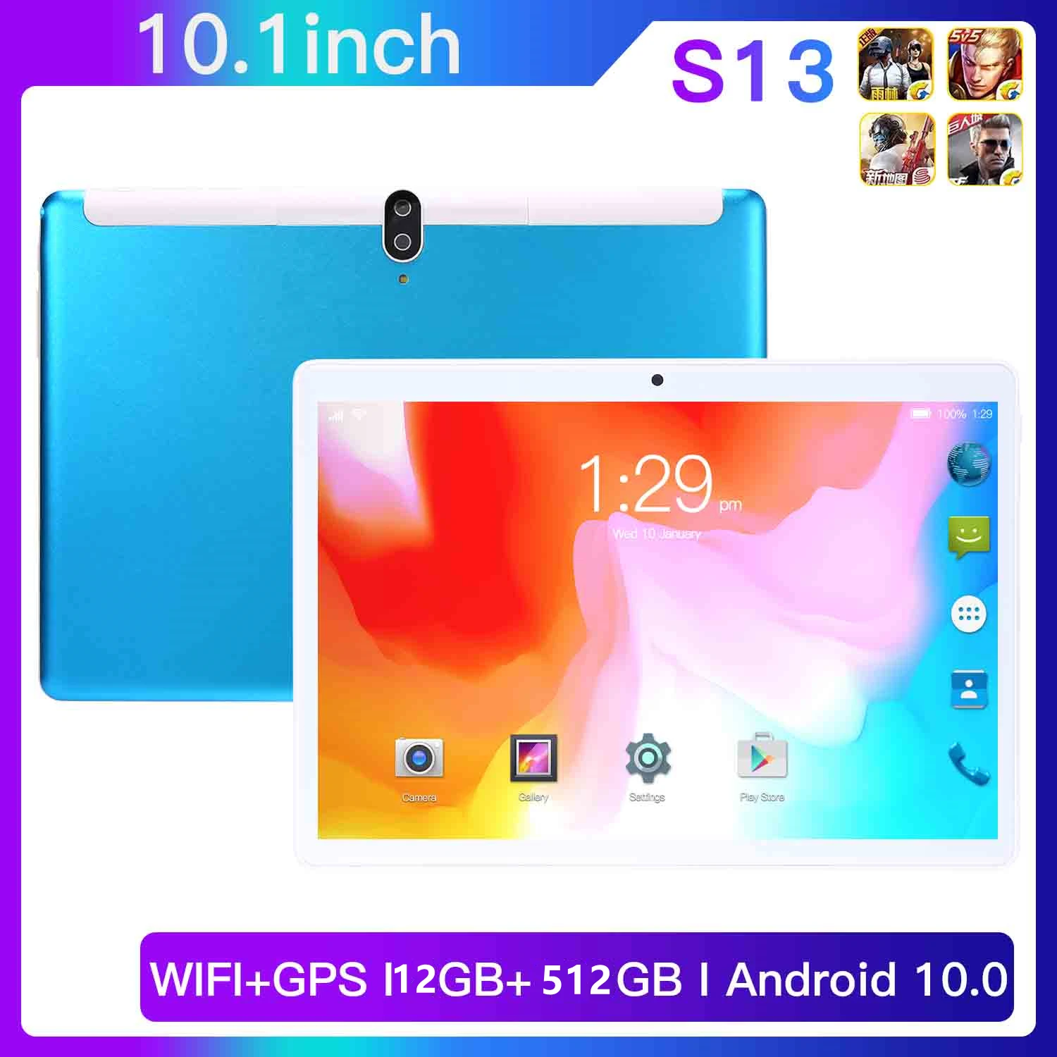 5G ноутбук 10 ядер S13 прошивка две SIM-карты планшетный ПК Android 8800 мАч 12 ГБ 512 1 дюймов