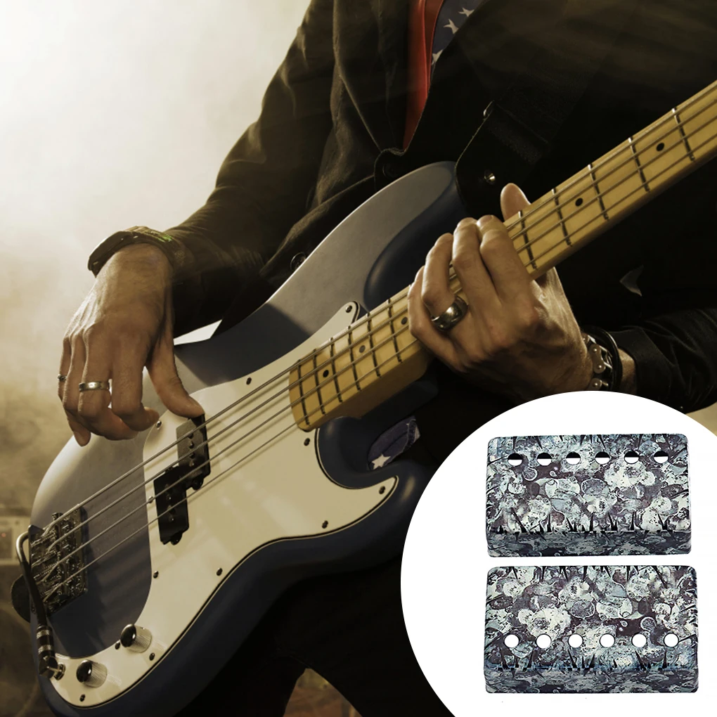 

Набор из 2 электронных крышек для гитары с 6 отверстиями, струнные инструменты, защитные крышки для аудиозахвата, запасные части, аксессуары