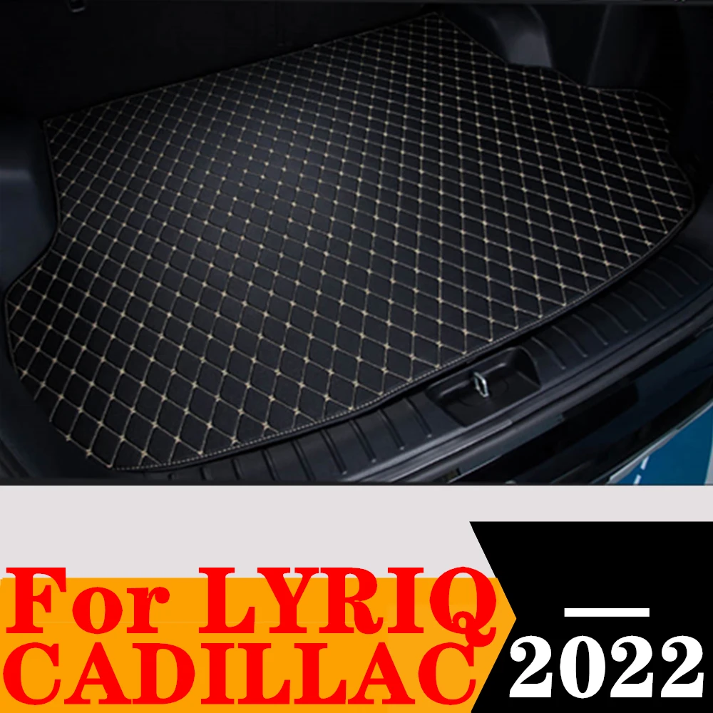 

Sinjayer Car AUTO Trunk Mat ALL Weather Tail Boot Luggage Pad Carpet Flat Side Cargo Liner Cover Fit For Cadillac LYRIQ 2022