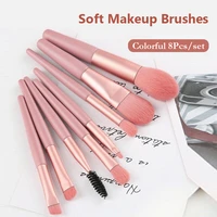 8 pcs soft fluffy makeup brushes set for cosmetics foundation blush powder eyeshadow kabuki blending makeup brush beauty tool