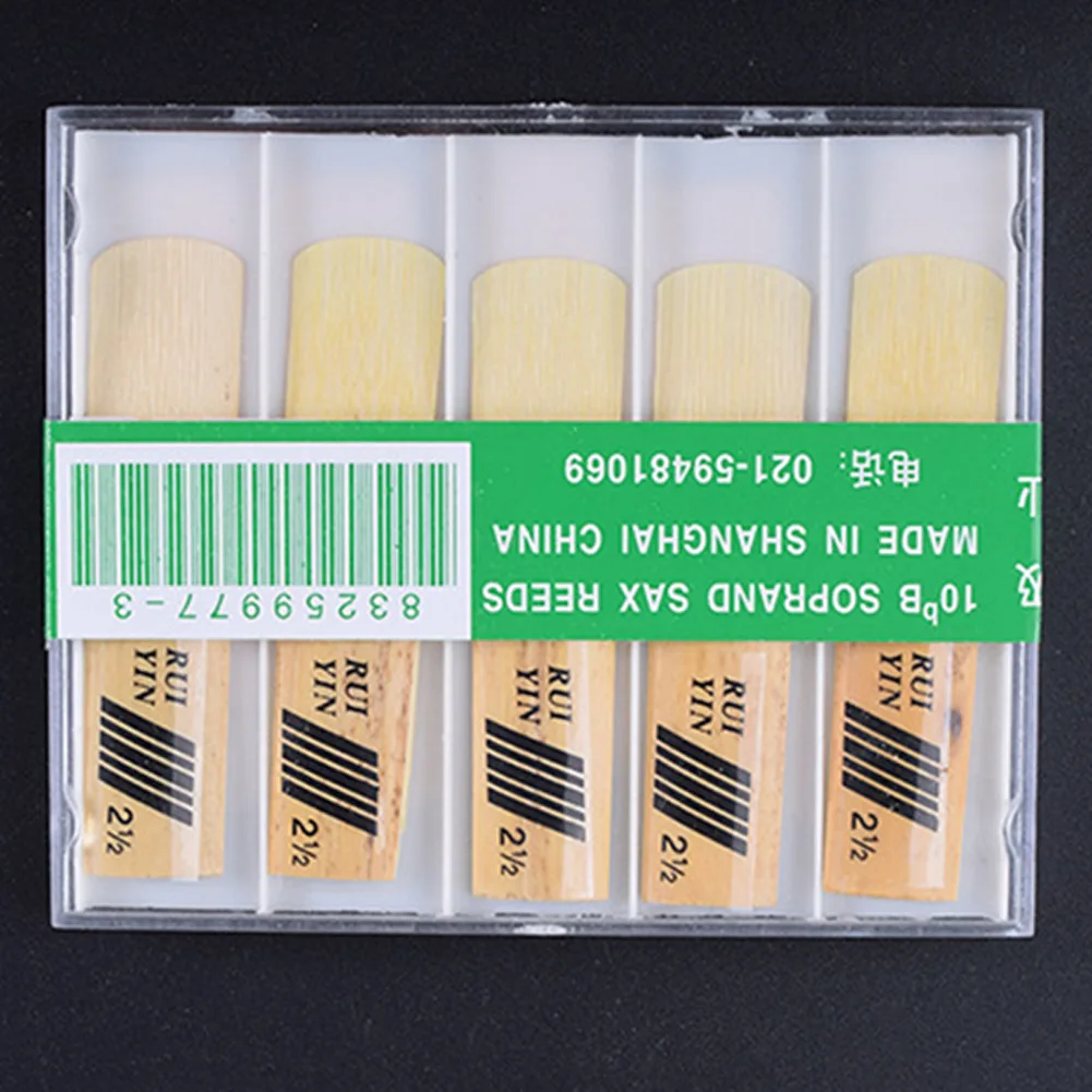 

10pcs Bb Tone Soprano Saxophone Reeds Strength 2.5 Woodwind Instrument Parts Yellow B Flat Excellent Sound Quality Woodwind Part