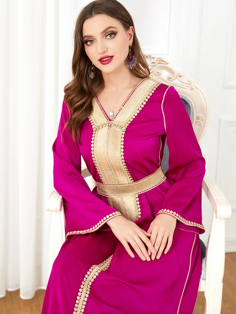 Eid 2023 Ramadan Muslim Abaya Dress Women Maxi Dresses Jilbab Turkey Islamic Vestidos Elegant India Moroccan Kaftan Arab Elbise
