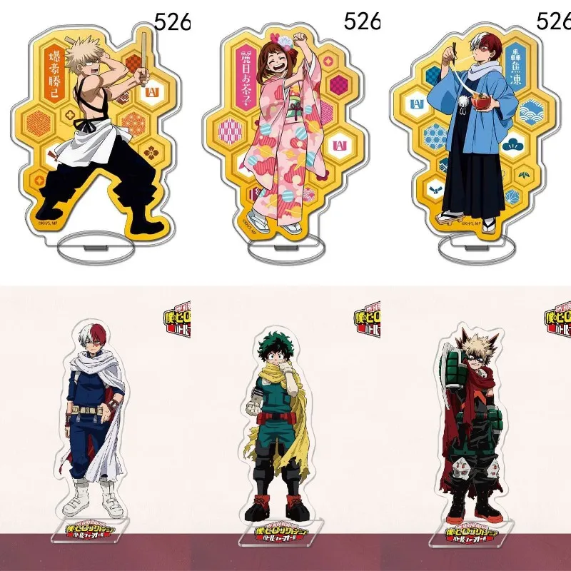 

Hot Anime My Hero Academia Midoriya Izuku Cosplay Acrylic Figure Deku Bakugou Katsuki Stand Model Plate Desk Decor Toy Fans Gift