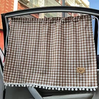 uv protection car curtain adjustable portable cartoon bear car side window sunshade curtain car interior accessories