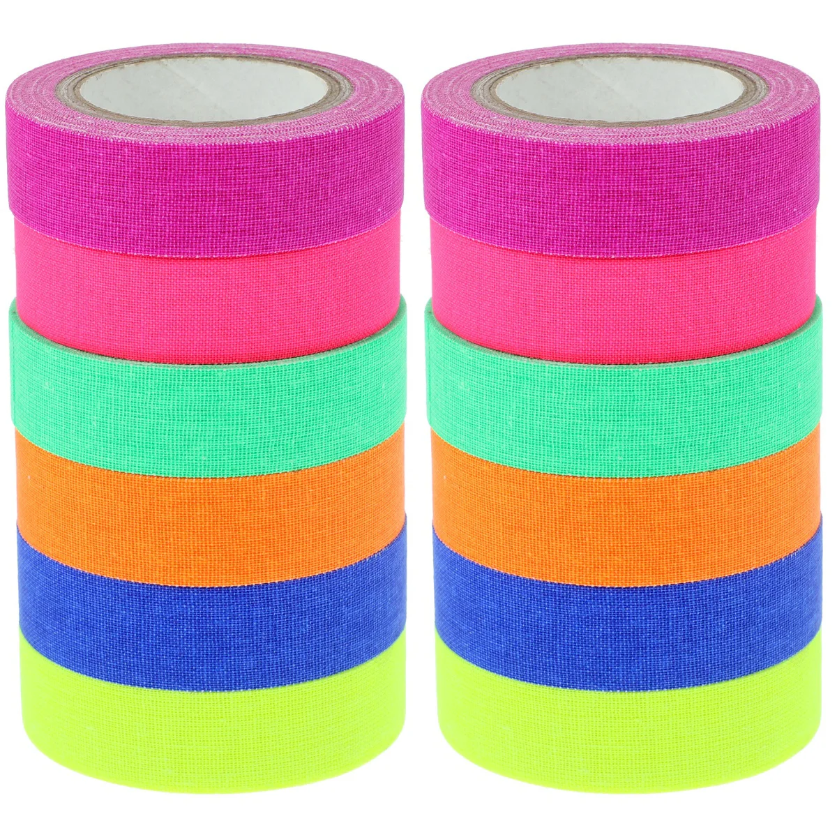 

12 Rolls High Viscosity Luminous Tape Duct Black Color Fluorescent Party Neon Floor Glow Dark Cotton Cloth UV Blacklight