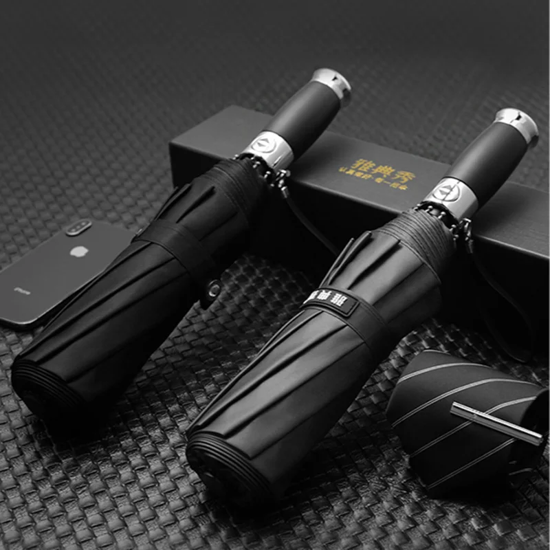 

Windproof Ladies Umbrella Automatic Folding Outdoor Black Coating Umbrella Windproof Folding Parapluie Household Umbrella New