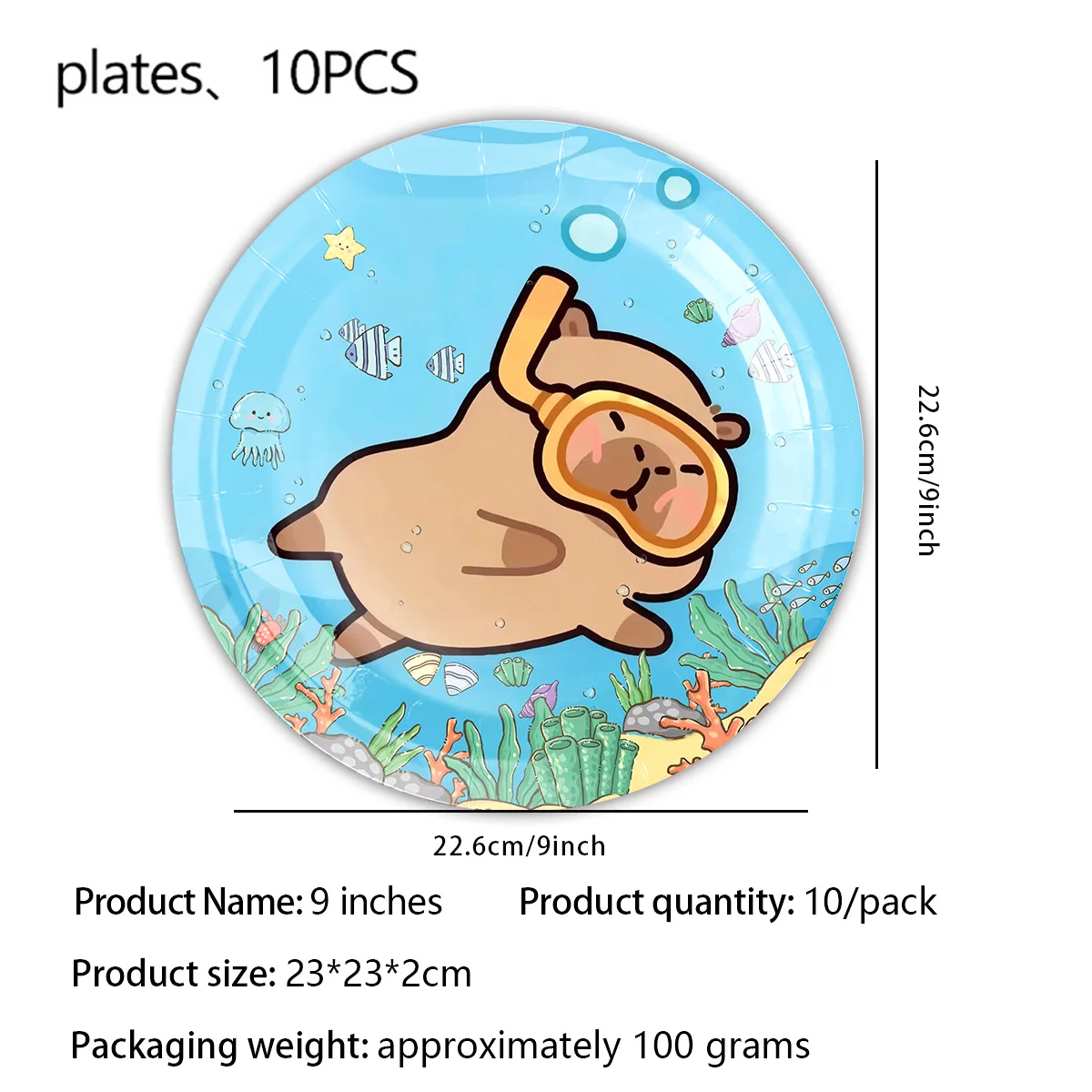 Украшения для дня рождения капибары одноразовая тарелка вечеринки баннеры на