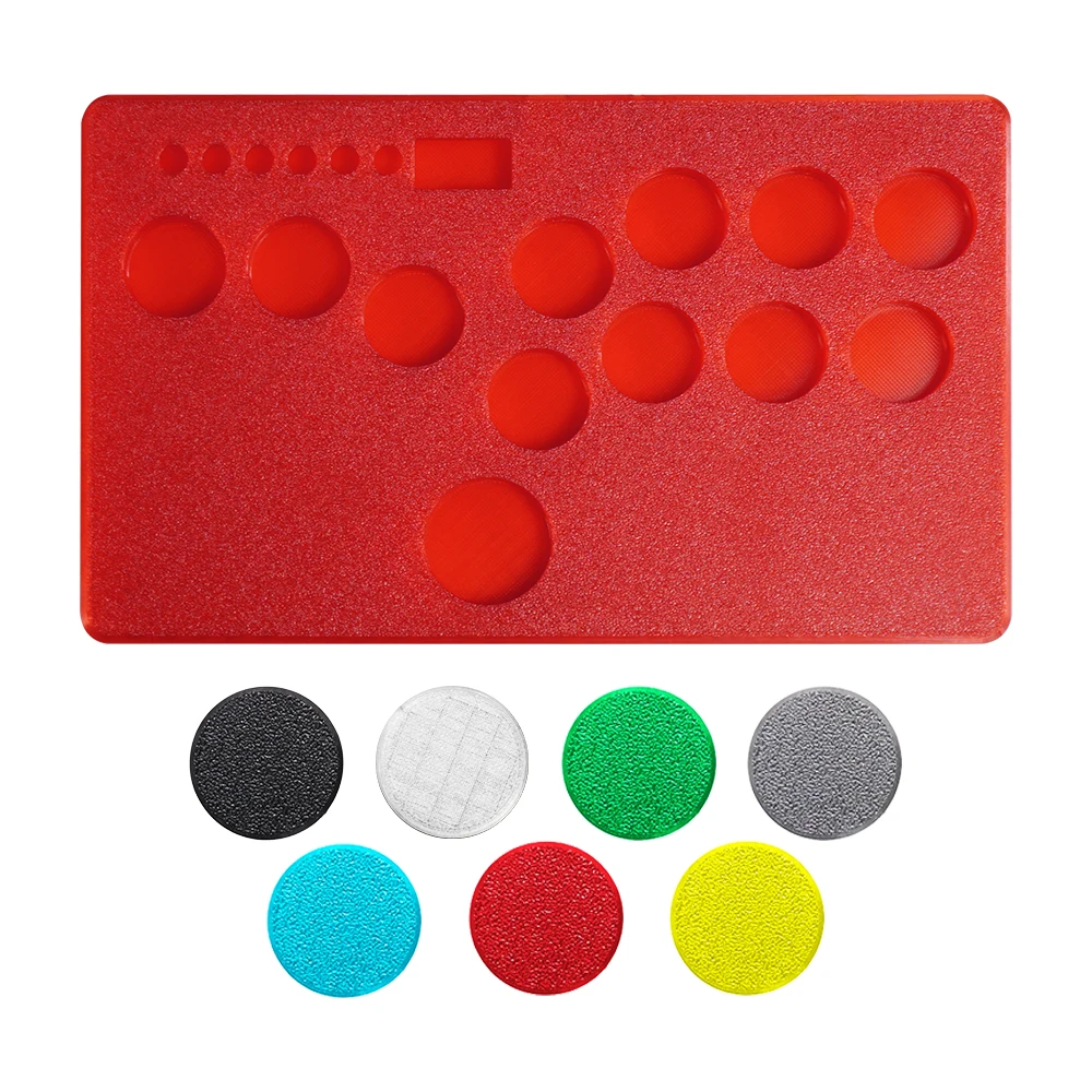 

7 Colors 3D Printing Case and Keycaps Set Key Cap for Flatbox Arcade Fight Stick Mini Hitbox Buttons Style