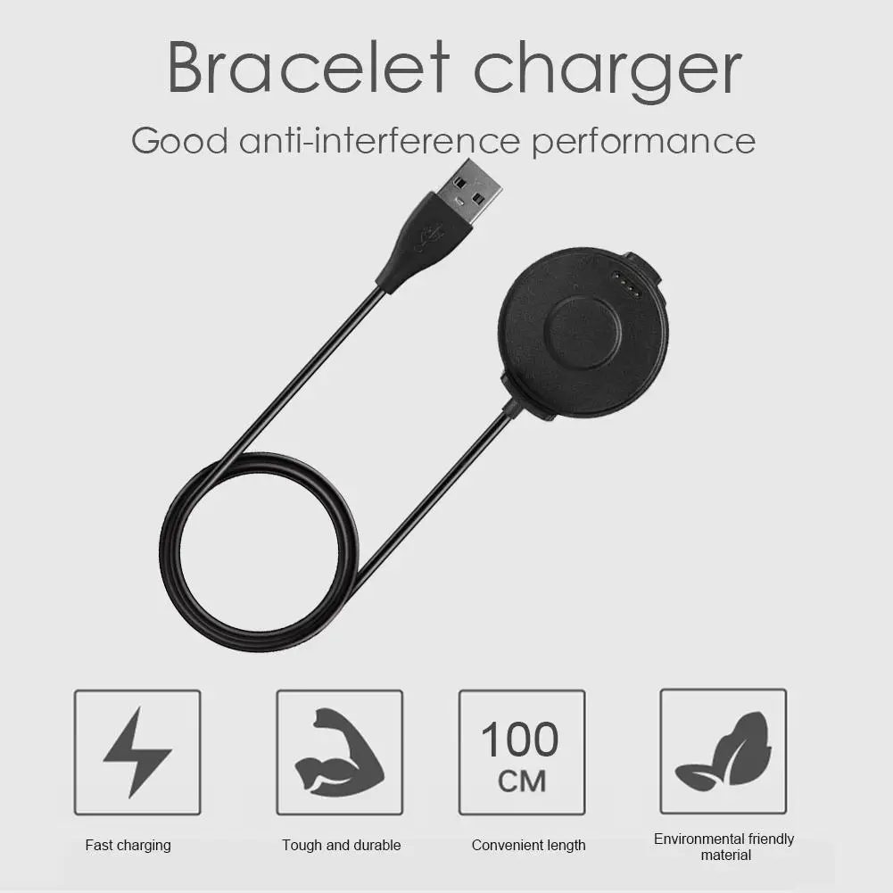 

Магнитный USB-кабель для зарядки от короткого замыкания, 1500-Ма, 1 м/фута, настольное зарядное устройство, док-станция, подставка для Ticwatch Pro * 45*15...