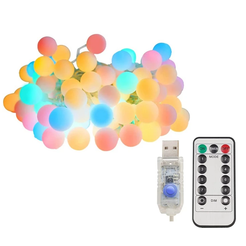 

Уличные водонепроницаемые гирлянды с круглыми лампами, разноцветные фонари с круглыми лампочками