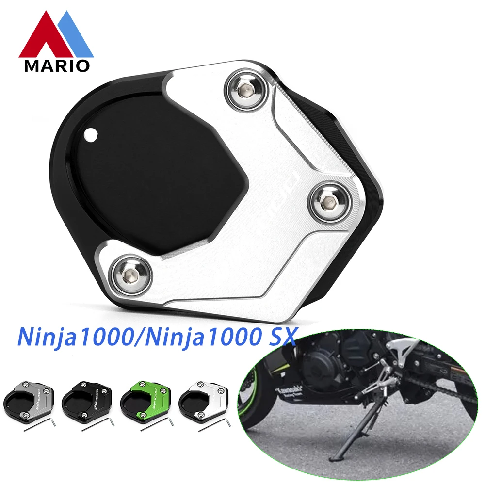 Ninja1000 Motorbike Side Support Enlarged Block Parking Aid Kick Stand Pad Accessories For KAWASAKI Ninja 1000SX 1000 SX Black
