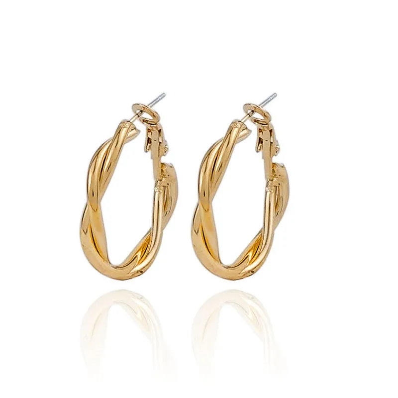 

Модные французские винтажные плетеные металлические серьги-кольца jaisma для женщин и девушек ювелирные изделия для свадебной вечеринки аксе...