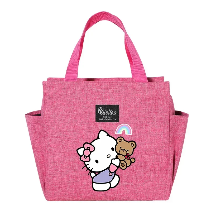 Сумки для обеда Hello Kitty аниме Sanrio сумка пикника мультяшный изолированный пакет