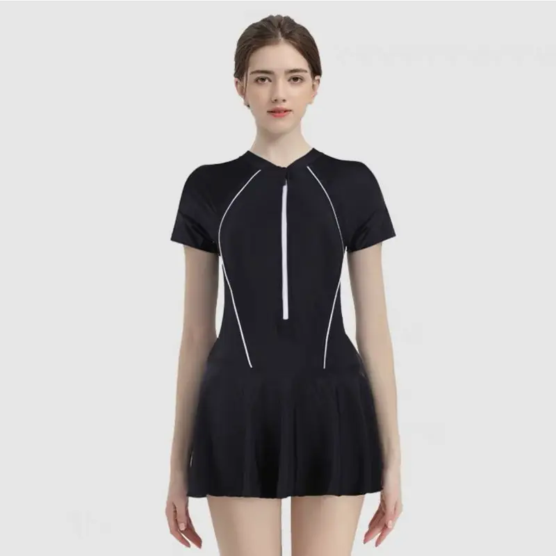 Новый женский купальник с длинными рукавами консервативный цельный