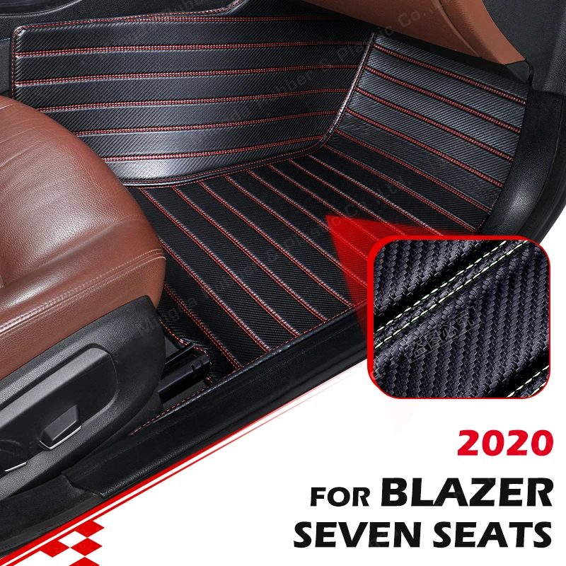 

Напольные коврики из углеродного волокна на заказ для Chevrolet Blazer, 7 сидений, 2020 футов, коврик, аксессуары для салона автомобиля