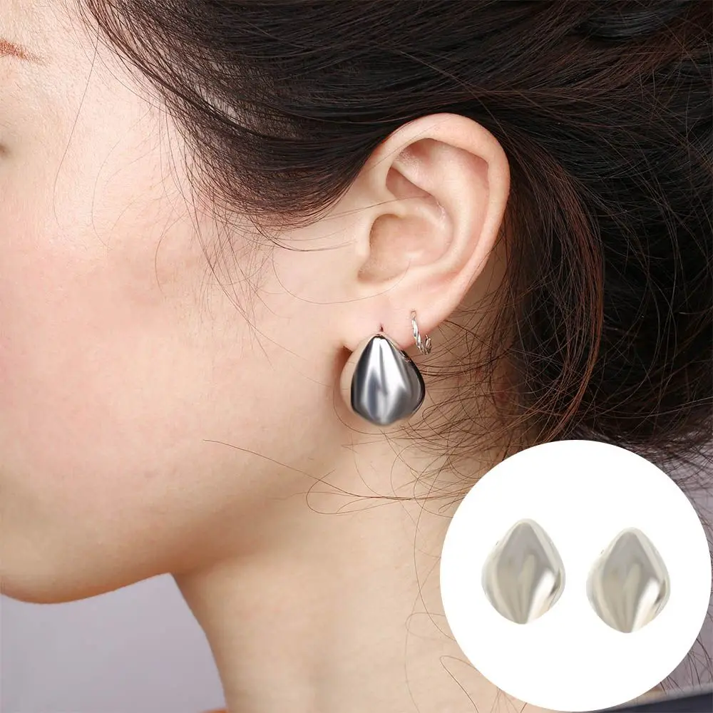 

Minimalism Delicate Punk Fashion Alloy Drop Earrings Metal Bright Surface Brincos Jewelry Retro Gotic Punk Stud Ear Rings