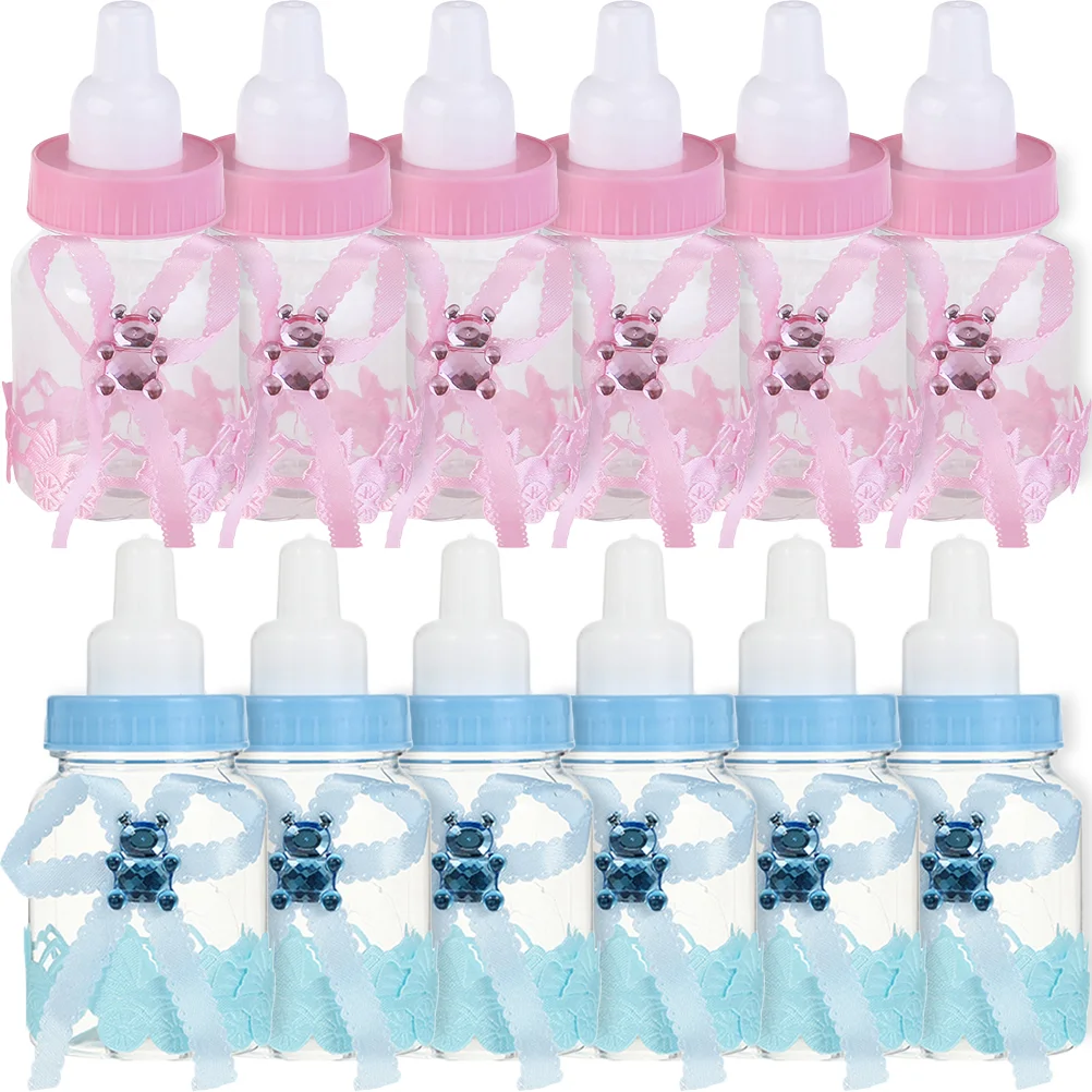 

Baby Shower Favors Party Bottlescandy Bottle Box Feeder Small Gender Prizes Supplies Girls Fillable Boys Gift Mini Style Boxes