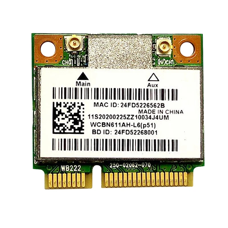 

Беспроводная сетевая карта AR5B22 AR946X, 2,4G/5G, Двухдиапазонная, BT 4,0, встроенная сетевая карта для Lenovo Y410P, Y430P, Y400, Y480