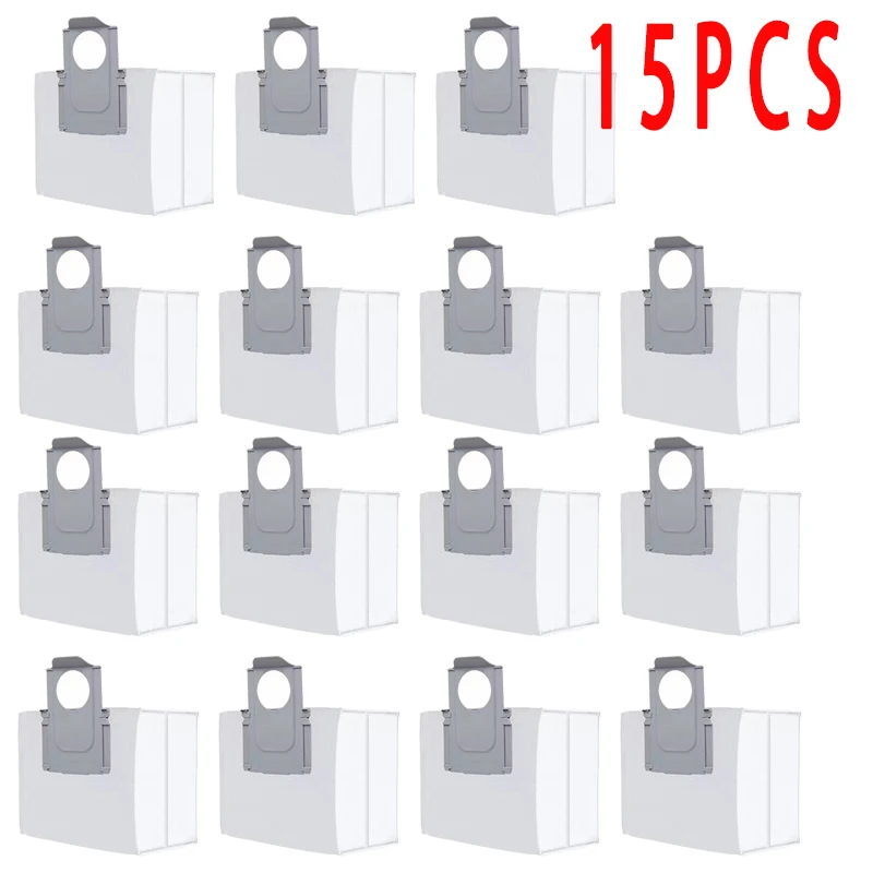 

15PCS Dust Bag For Xiaomi Roborock S7 MaxV S7 MaxV Plus / G10S Q7 Max / Q7 Max+ / T8 Robot Vacuum Cleaner Dust Bin Spare Parts