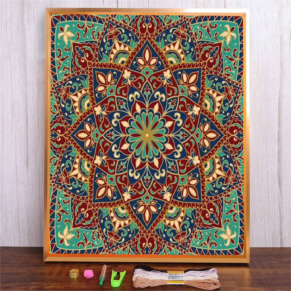 11CT хлопковая нить DIY аманда цветы вышивка крестиком полный комплект наборы для