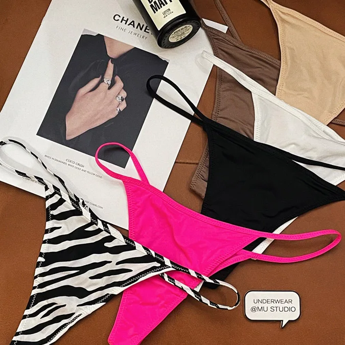 Сексуальное бикини женское нижнее белье шелковые бесследные фитнес-трусики в